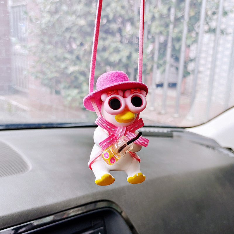 Pistol Cowboy Duck Car Rearview Mirror Pendant - Cool Anime Decoration Pistol Cowboy Duck Car Rearview Mirror P | Ectron Online