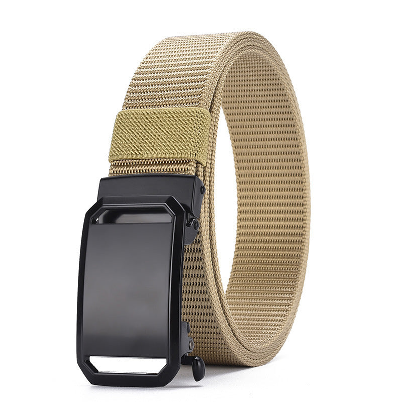 Men's Toothless Automatic Buckle Canvas Belt