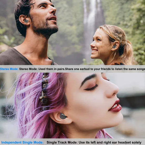 TWS Wireless 5.0 Earbuds | IPX4 Waterproof Touch Control Earphones