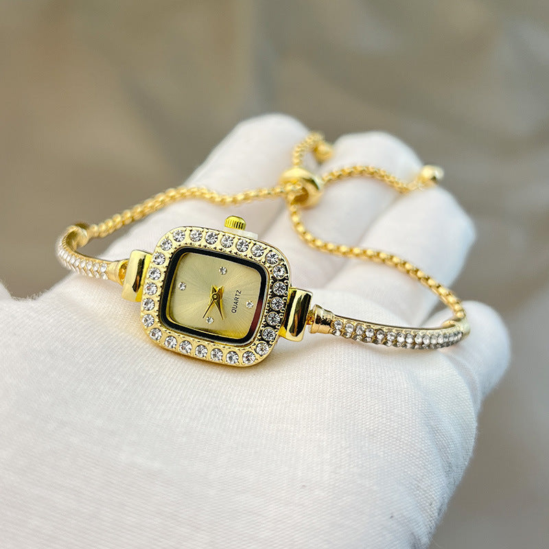 Women's Fashion Square Diamond Watch Fashion Diamond Square Women's Watch | Ectron Online