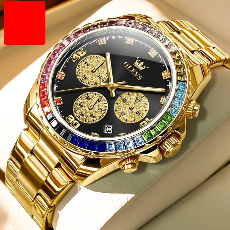 Multi-functional Three-eye Quartz Men's Watch Quartz Men's Watch | Ectron Online