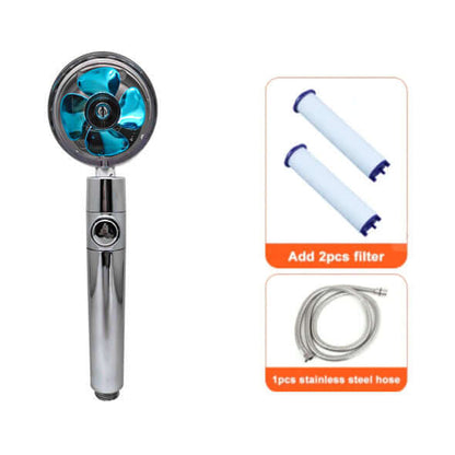 360° Rotating Turbo Shower Head Shower Head Water Saving Flow 360 Degree | Ectron Online
