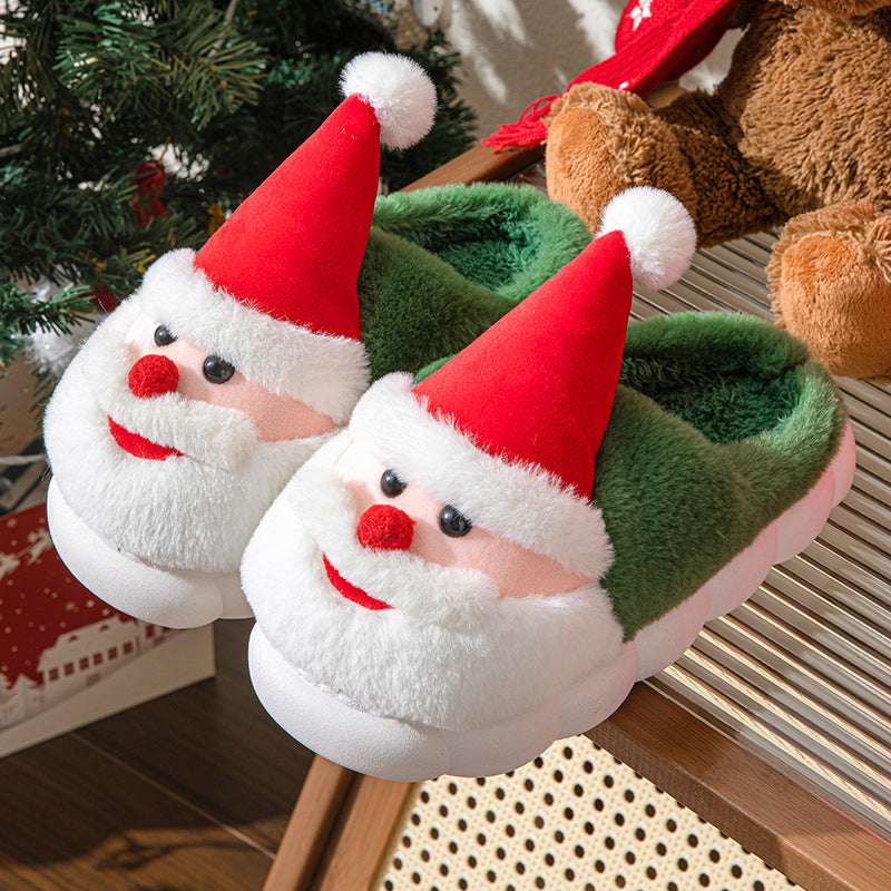 Santa Claus Thick-Soled Slippers – Non-Slip & Warm Home Shoes Santa Claus Home Thick-soled Non-slip Sl | Ectron Online