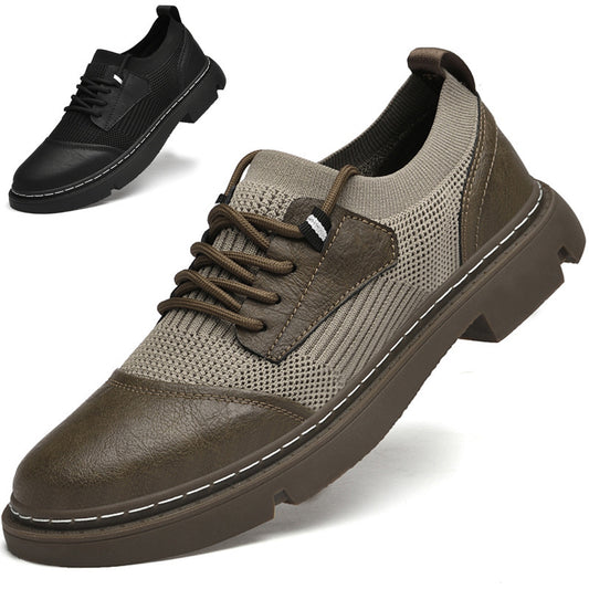Casual Flying Woven Leather Shoes