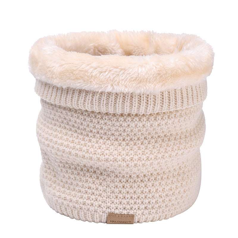 Plain Knitted Neck Gaiter Plain Knitted Scarf Outdoor Velvet Padde | Ectron Online
