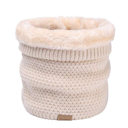 Plain Knitted Scarf Outdoor Velvet Padded Suit Neck Neck Protection Bandana