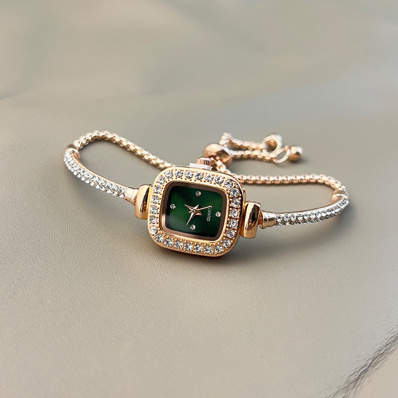 Women's Fashion Square Diamond Watch Fashion Diamond Square Women's Watch | Ectron Online