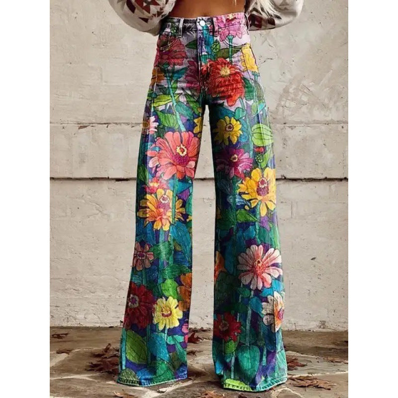Women's Printed High Waist Loose Fashion Women's Printed High Waist Loose | Ectron Online
