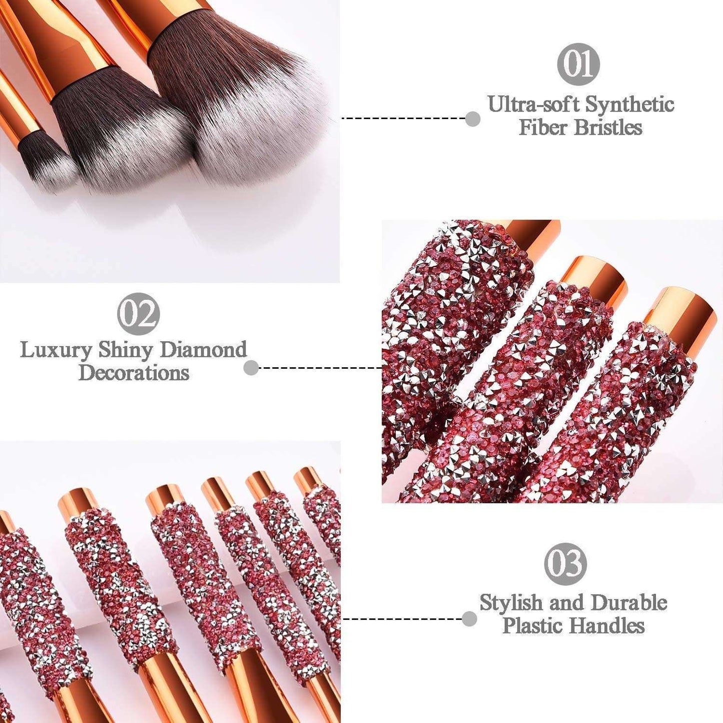 10 IN 1 Diamond Inlaid Handmade Custom Makeup Brush 10 IN 1 Diamond Inlaid Handmade Custom M | Ectron Online