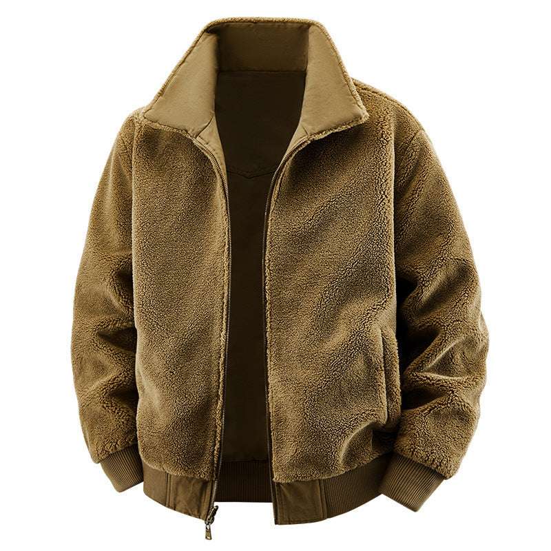 Men's Loose Fleece-Lined Warm Jacket Men's Loose Casual Fleece-lined Thick St | Ectron Online