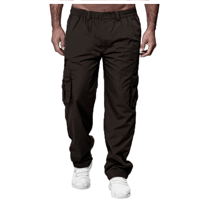 Men's Loose Straight Cargo Pants Men's Casual Multi-pocket Loose Straight | Ectron Online