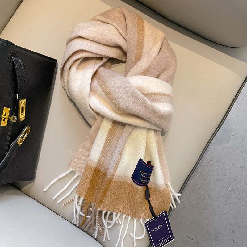 Wool Scarf Men's Winter Red New Style Fruit Green Gray