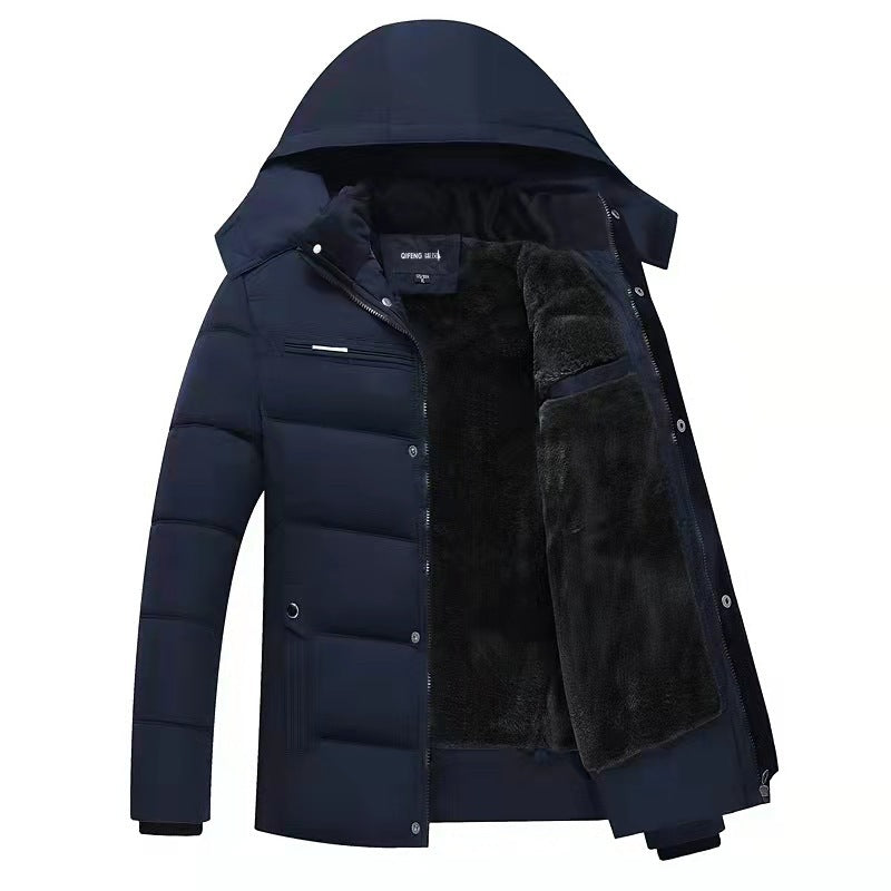 Middle-Aged & Elderly Fleece Padded Winter Coat