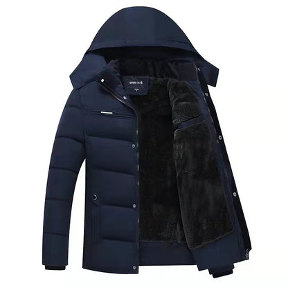Middle-Aged & Elderly Fleece Padded Winter Coat