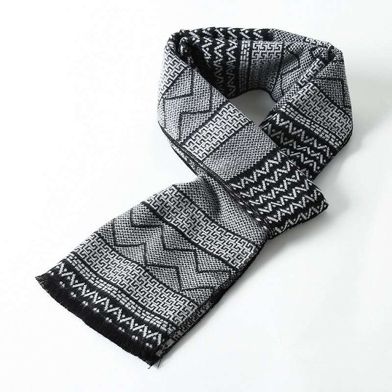Simple Plaid Warm Keeping Artificial Cashmere Scarf Men's Scarves | Ectron Online