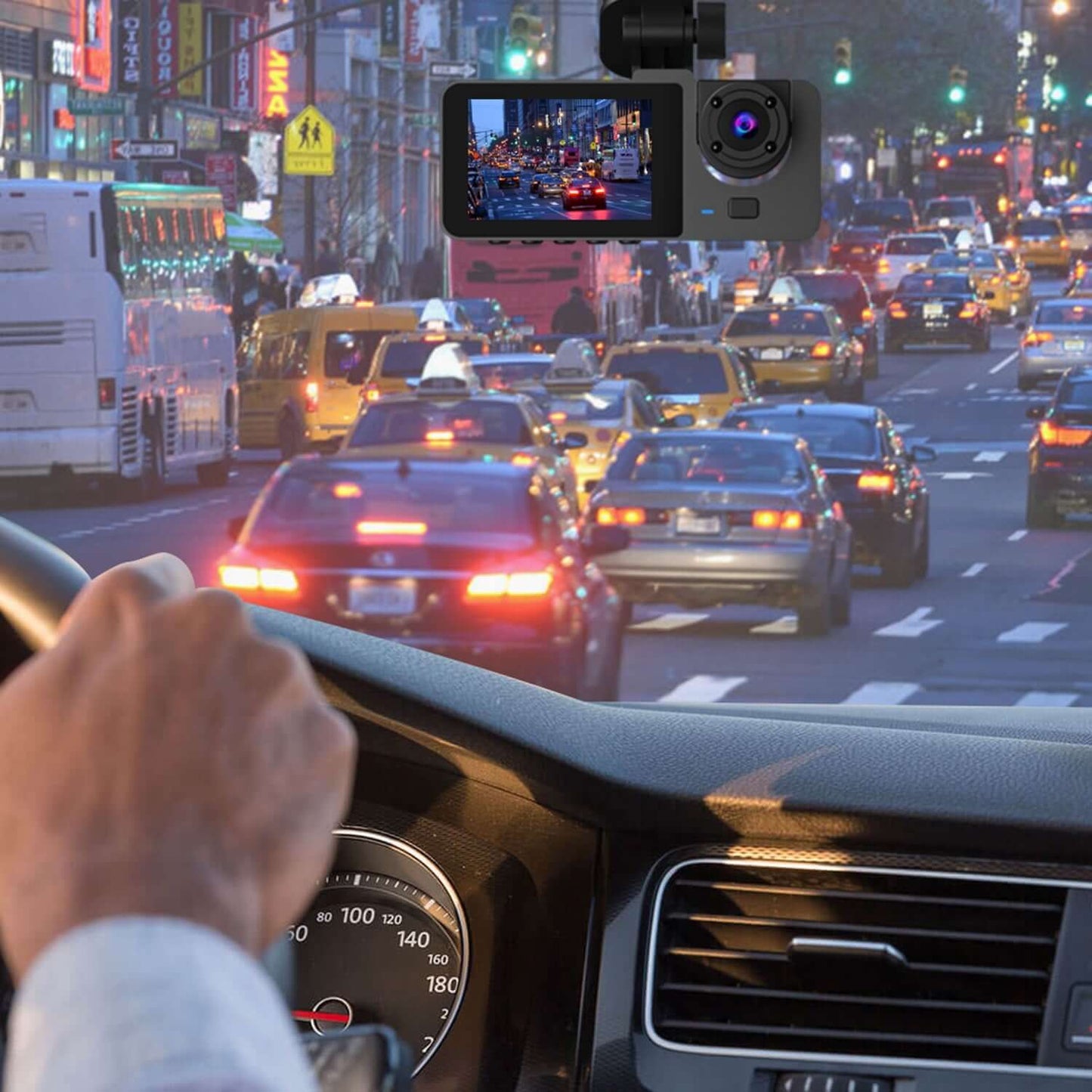 3-Channel 360° Dash Cam - 1080P Front, Interior & Rear Car Camera 3 Channel Dash Cam Front Inside Rear Veh | Ectron Online