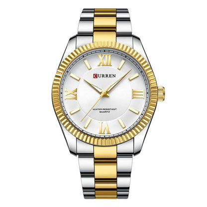 Men's Roman Scale Steel Watch Men's Luminous Steel Strap Roman Scale Q | Ectron Online