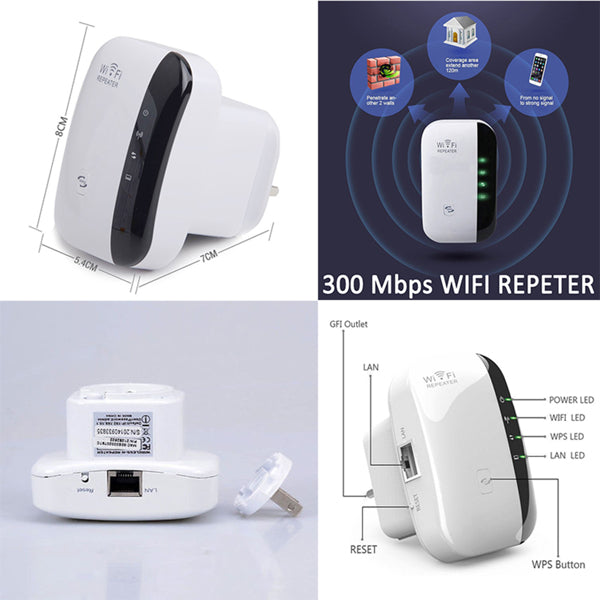 300Mbps WiFi Repeater & Signal Booster | Wireless Range Extender