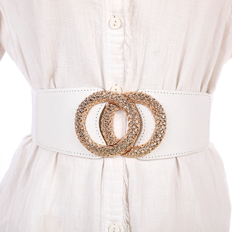 Women's Fashion Casual Stretch Wide Belt Belt | Ectron Online