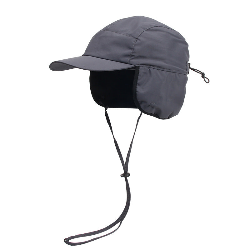 Water Repellent Warm With Velvet Baseball Earmuffs Hat