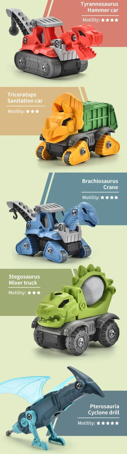 5-Pack Take Apart Dinosaur Toys with Electric Drill 5 Pack Take Apart Dinosaur Set With Elec | Ectron Online