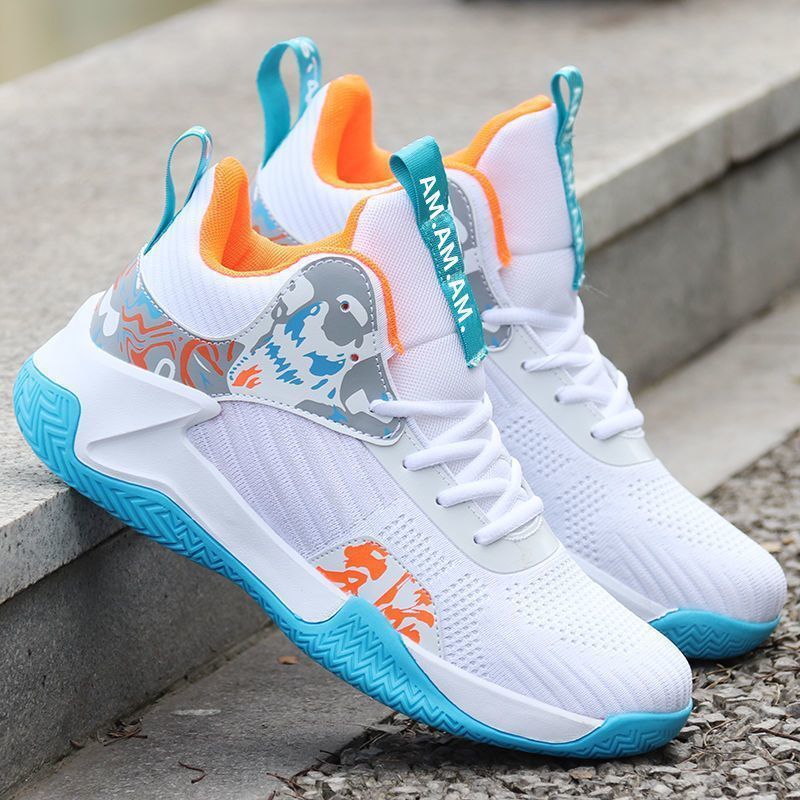 Men's Basketball Sneakers – Breathable Mid-High Top, Non-Slip Basketball Men's Breathable Sneaker Outd | Ectron Online