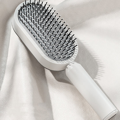 Self-Cleaning Hair Brush - One-Key Hair Removal & Scalp Massage Comb Self Cleaning Hair Brush For Women One-k | Ectron Online