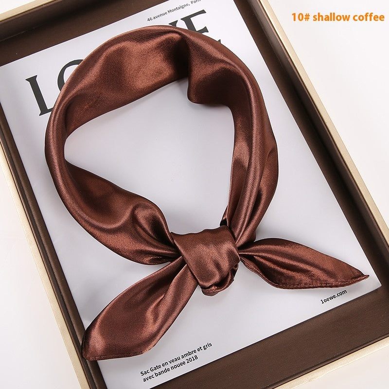 Solid Color Square Scarf - Artificial Silk Elegance Solid Color Square Scarf Artificial Silk | Ectron Online