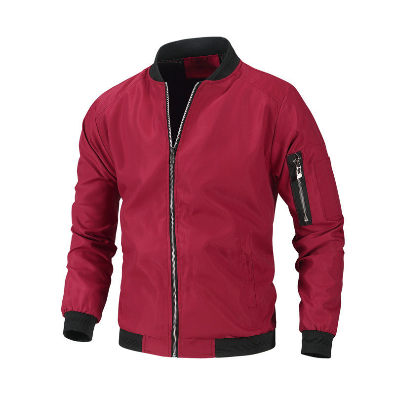 Men's Slim Fit Baseball Jacket Casual Baseball Jacket Slim Fit | Ectron Online