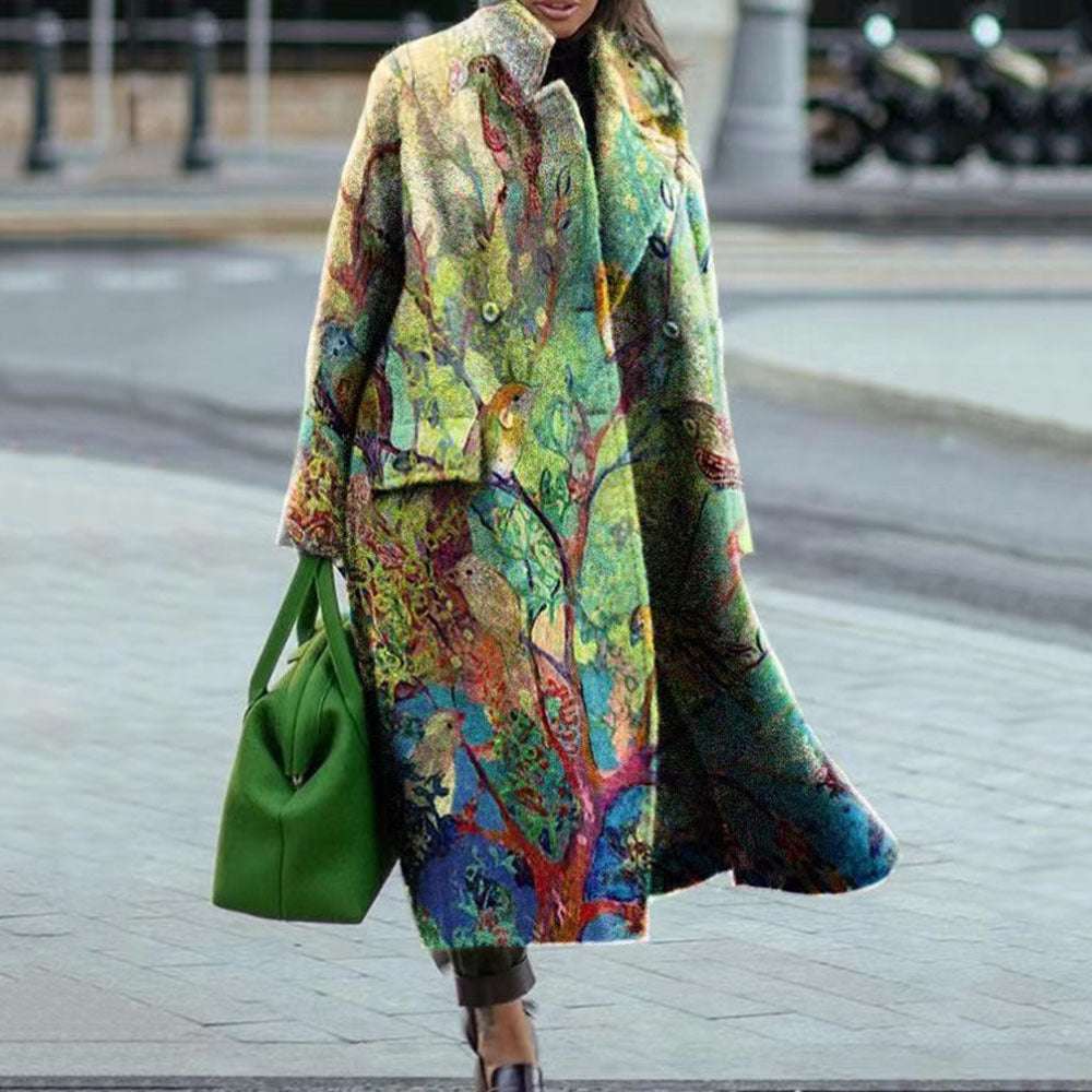 Women's Color Matching Plaid Coat - Long-sleeved Outerwear Women's Color Matching Plaid Long-sleeve | Ectron Online