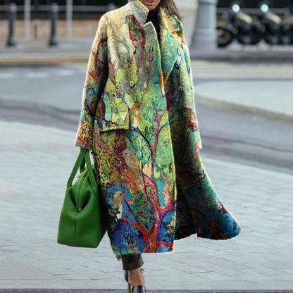 Women's Color Matching Plaid Coat - Long-sleeved Outerwear Women's Color Matching Plaid Long-sleeve | Ectron Online