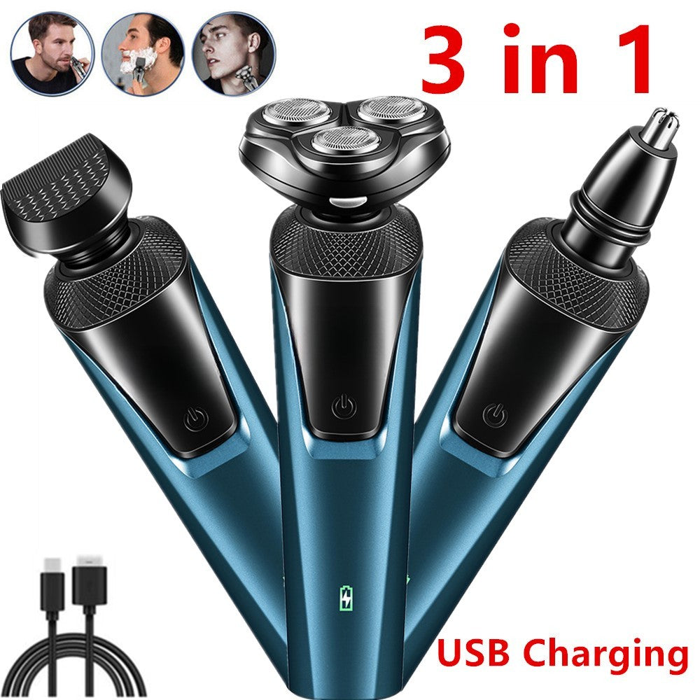 Electric Beard & Nose Trimmer - Waterproof Cordless Men's Shaver