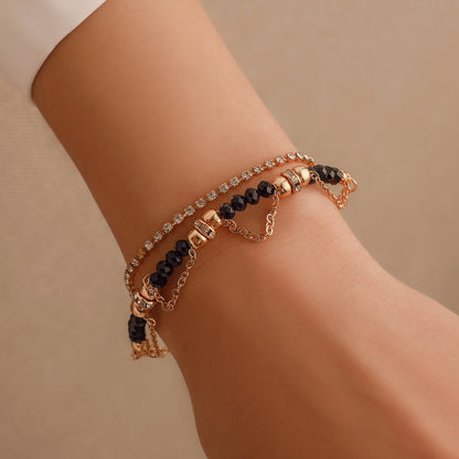 Bracelets Ethnic Style Beaded Diamond Tassel Bracelet