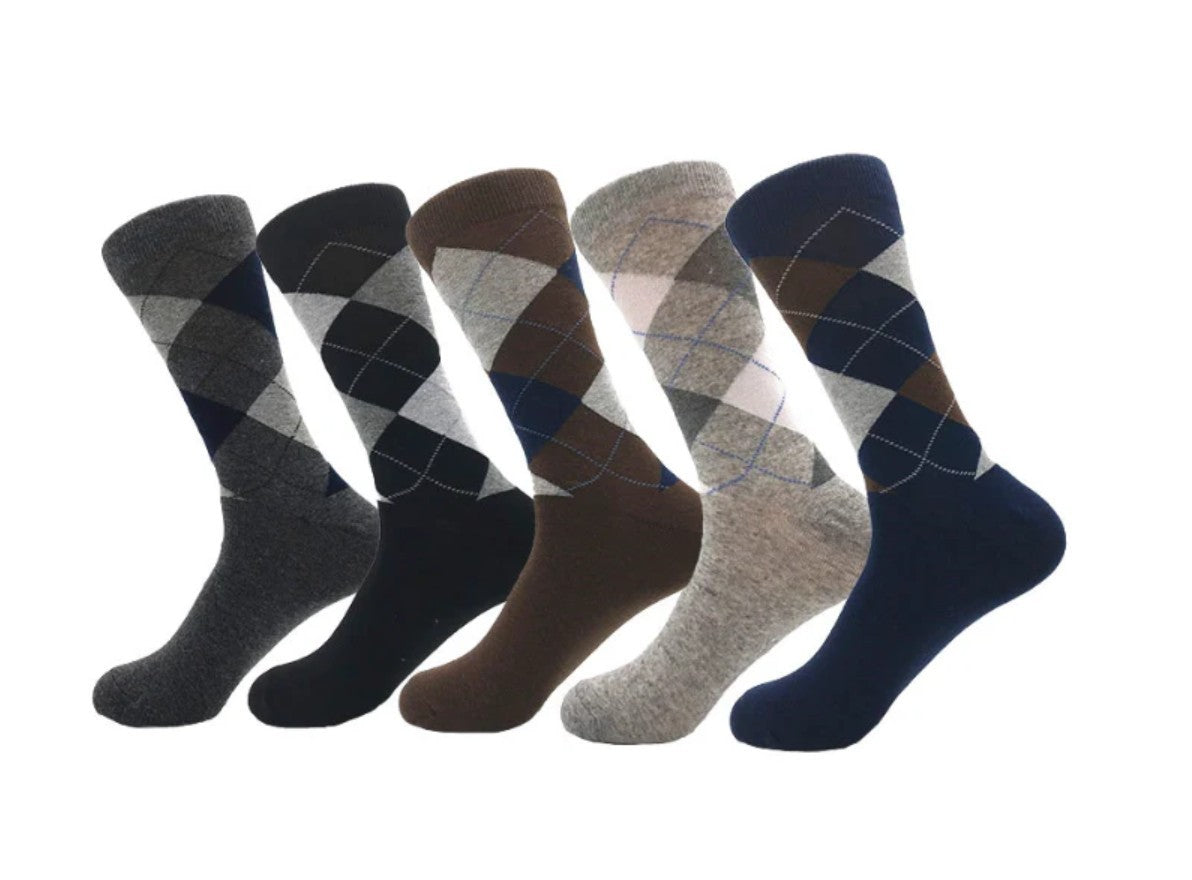 Men's Subtle Argyle Dress Socks