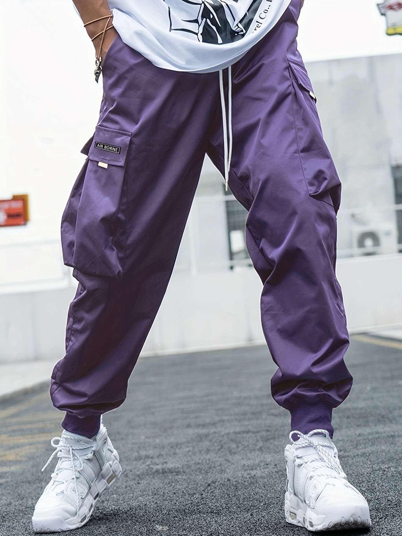 Casual Cargo Pants for Men - Streetwear & Sports Multi-pocket Cargo Pants Men's Casual Hi | Ectron Online