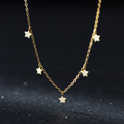 Design Sense Sterling Silver Five-pointed Star Necklace