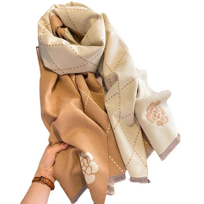 Camellia Artificial Cashmere Scarf Camellia Artificial Cashmere Scarf Thick | Ectron Online