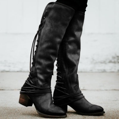 Fashion Personality All-match Color Matching Women's Boots