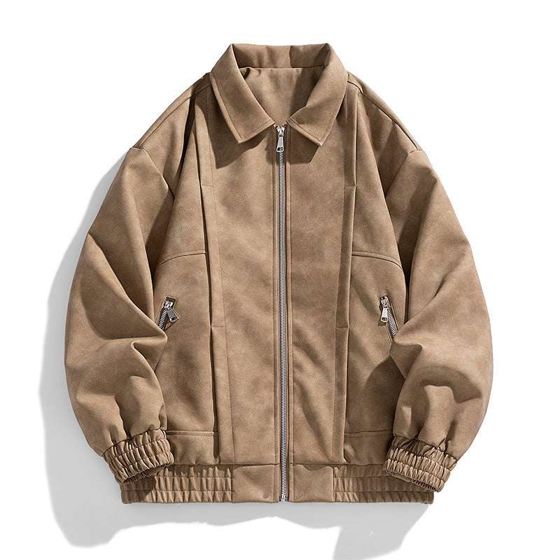 Men's Workwear Leather Jacket - Spring & Autumn Style Workwear Leather Jacket Men's Spring And | Ectron Online