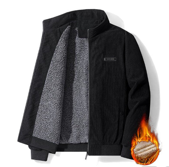 Cotton & Corduroy Stand Collar Jacket Men's cotton jacket standing collar cord | Ectron Online