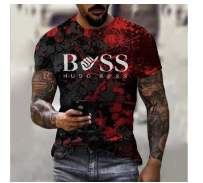 Men’s Printed T-Shirt – Fashion Short Sleeve Casual Top Men's Printed Fashion Fashion Short Slee | Ectron Online
