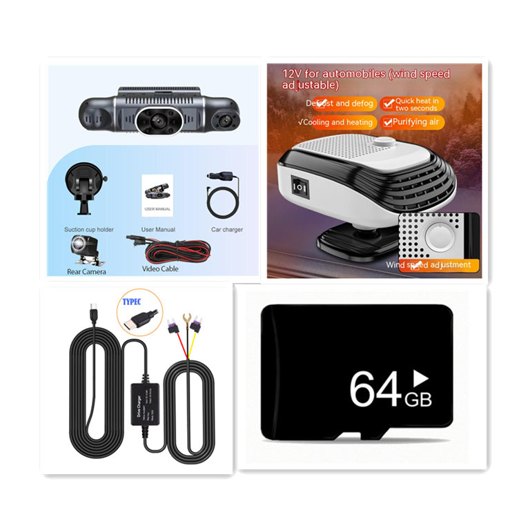 4-Way WiFi Driving Recorder – HD Night Vision & Wide Angle Four-record Wifi Driving Recorder HD Nig | Ectron Online