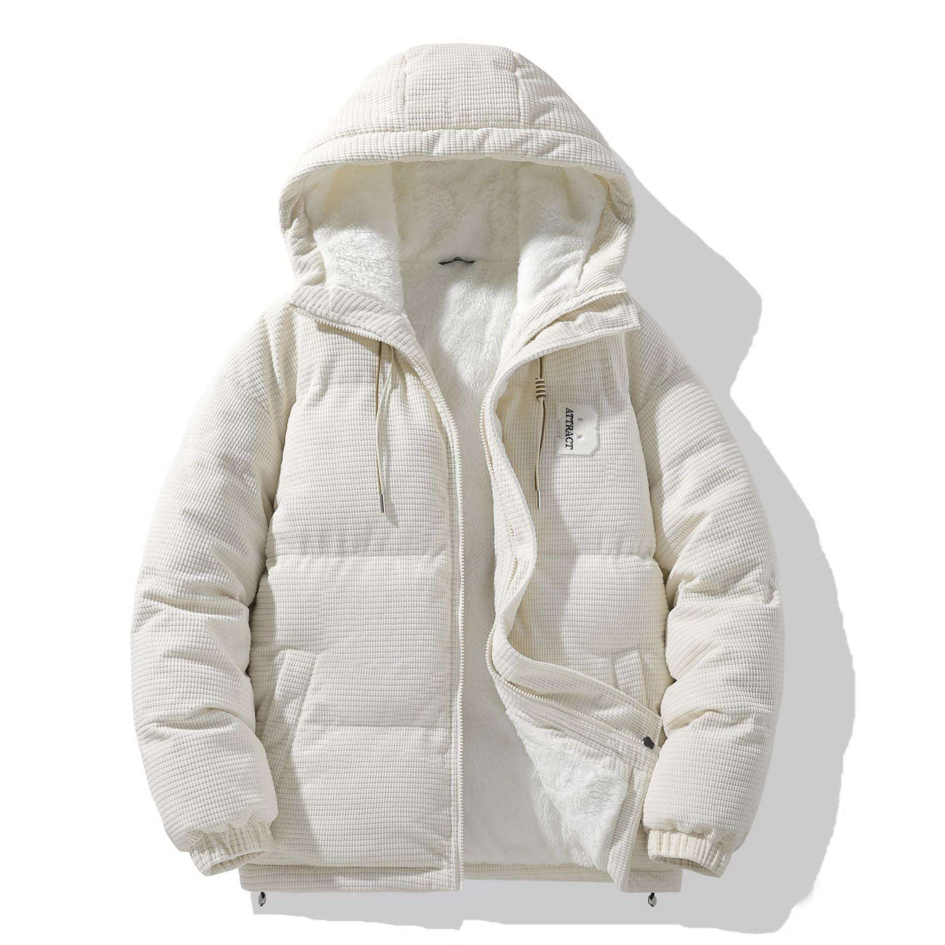Men's Winter Lambskin Lined Cotton Jacket - Fashionable & Warm Winter Lambskin Fashion Men's Cotton Clo | Ectron Online