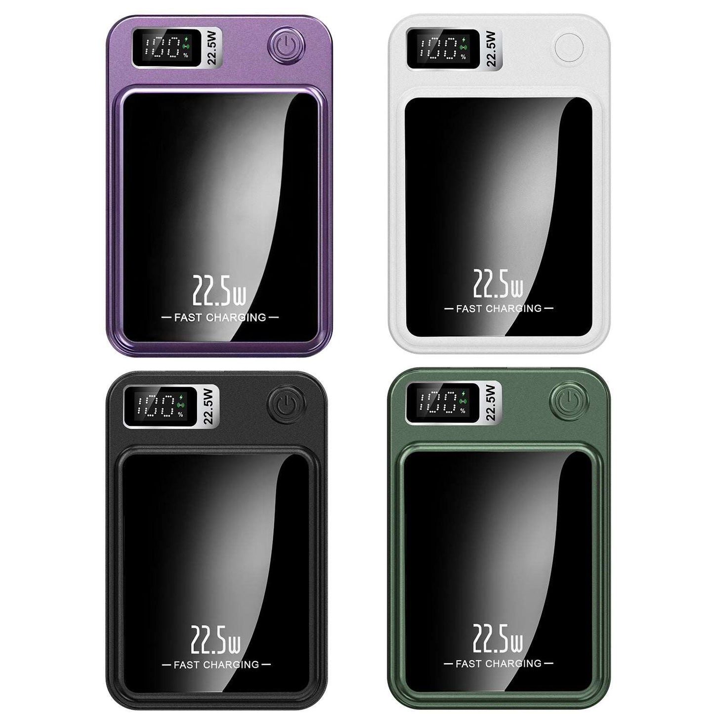 10000mAh MagSafe Power Bank | PD 20W Fast Wireless Magnetic Charger 1Pc 2 In 1 Magnetic Wireless Power Bank | Ectron Online