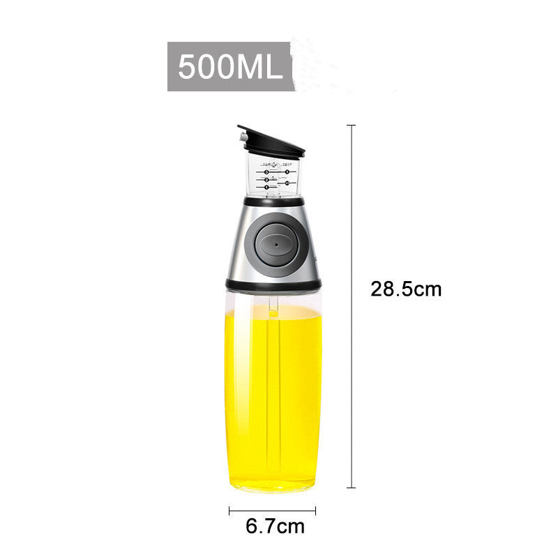500ml Measurable Glass Oil Bottle – Leakproof Soy Sauce Dispenser 500ml Measurable Glass Bottle Oil Bottle | Ectron Online