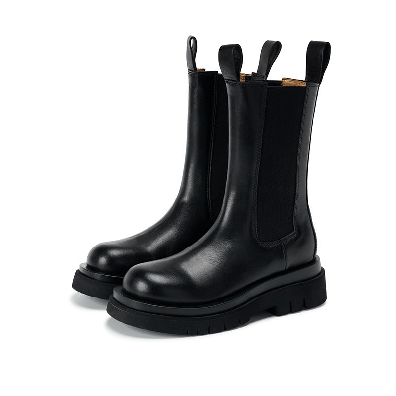Stylish British Style: Women's Real Soft Leather Martin Boots Woman Boots | Ectron Online