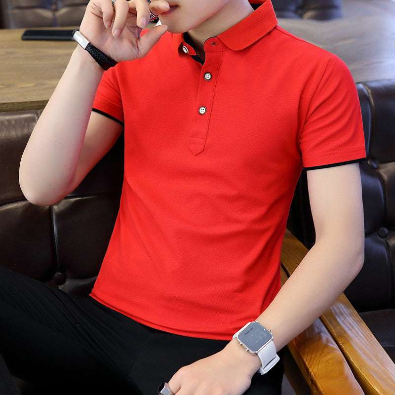 Men’s Casual Patchwork Polo Shirt – Zipper Collar Summer Top Polo Shirt For Men Casual Short Sleeve P | Ectron Online