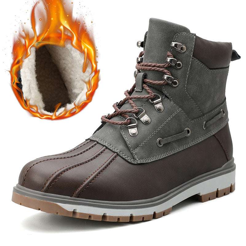 Men’s British Style Martin Boots – Winter Warm & Durable


