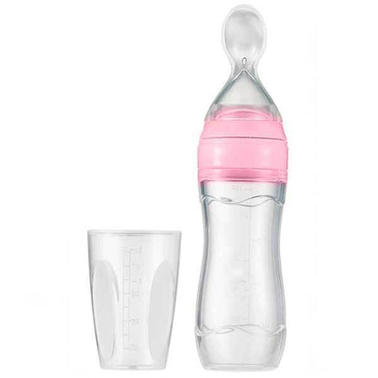 {{ brand }} Silicone Baby Spoon Bottle Feeder Pink - Baby Spoon Bottle Feeder