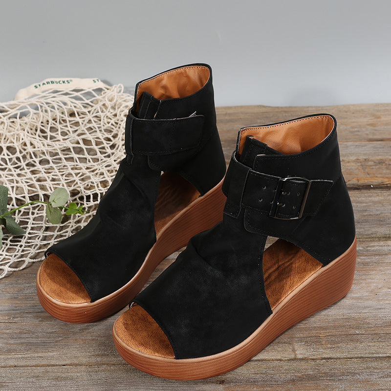 Women’s Summer High-Top Wedge Sandals – Stylish & Comfortable Women's Summer Fashion High-top Wedge Sa | Ectron Online